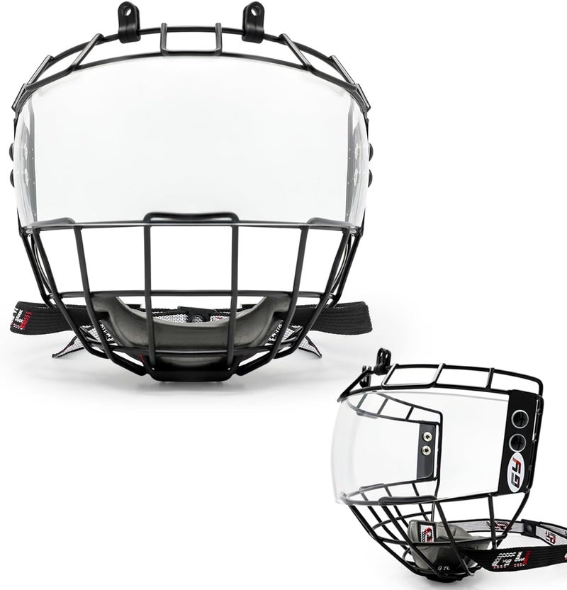 GY Hockey Helmet Cage & Face Shield Protector Combo Ice Hockey Full Face Shield Junior & Youth - Image 1